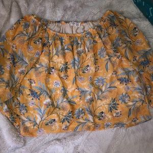Yellow floral blouse